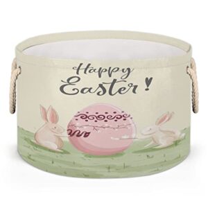 happy easter funny rabbits (7) large round baskets for storage laundry baskets with handles blanket storage basket for bathroom shelves bins for organizing nursery hamper girl boy