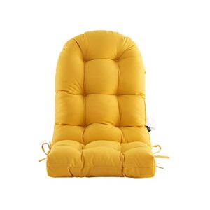 BLISSWALK Patio Chair Cushion for Adirondack, High Back Tufted Rocking Chair Cushion, Outdoor Seat Chair Cushion 48"x21"x4" inch, Sunscreen and Fade-Resistant,1Count,Yellow