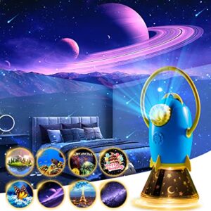 star projector, galaxy projector for bedroom, night light projector for kids adults gaming room, ceiling, room decor (blue)