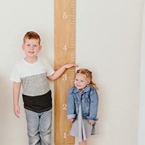 Growth Chart for Kids | Real Wood Height Chart for Kids | Natural Wood Height Measurement for Kids | Minimalist Growth Chart for Wall | Kids Height Wall Chart | Easy to Hang Kids Growth Chart