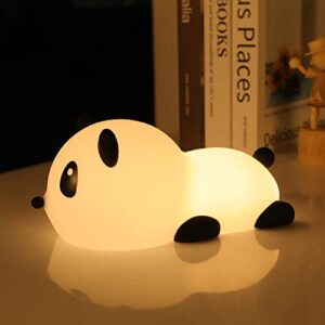 saluoke nursery night light 7-color: silicone squishy nightlights for kids with usb rechargeable cute baby light decorative room lamp - gifts for children toddler