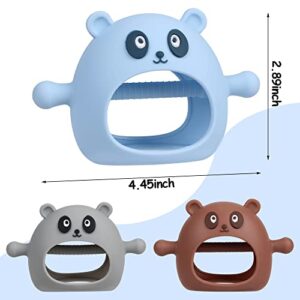 Mytium Teething Toys,3PCS Silicone Baby Teether Toy for 3+ Months Infants Baby Easy to Hold Mitten Teether for Baby Chew Toys and Sucking Needs