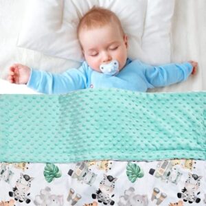 Baby Blanket Super Soft Minky Blanket Cute Animal Blanket with Dotted Backing for Newborns Nursery Stroller Receiving Toddlers Crib Bedding for Boy or Girl(30 x 40 Inch) (Animal)