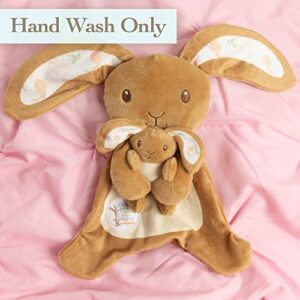 KIDS PREFERRED Guess How Much I Love You Cute Bunny Plush Lovey Crinkle Security Blanket for Infants, Babies, Toddlers and Kids