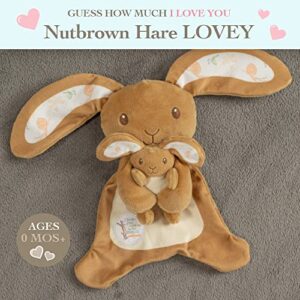 KIDS PREFERRED Guess How Much I Love You Cute Bunny Plush Lovey Crinkle Security Blanket for Infants, Babies, Toddlers and Kids