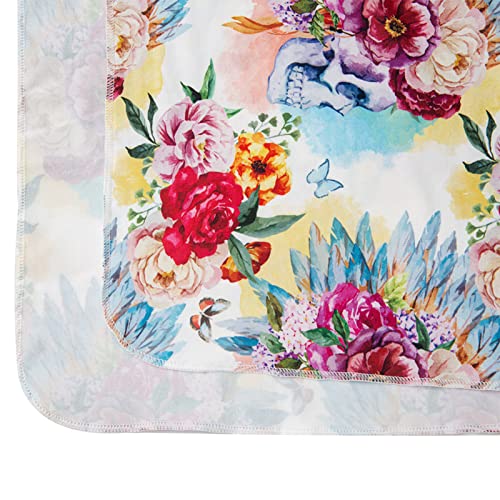 AirXing Newborn Baby Blanket Turban Baby Receive Blanket Flower Swaddling Blanket Printed Baby Swaddle Receive Blanket（Bright Colors）