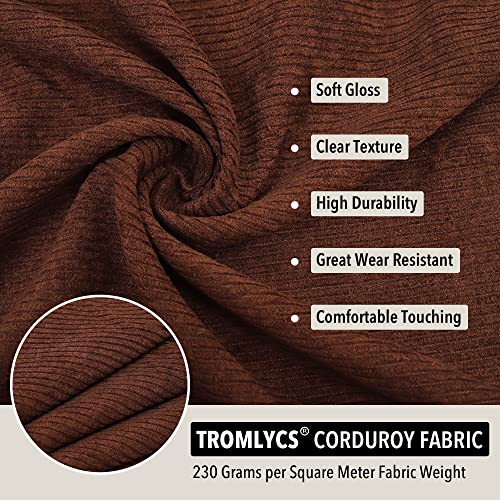 Tromlycs Indoor Rocking Chair Cushion for Rocking Chair Pads Back and Seat Sets with Ties 2 Piece Brown