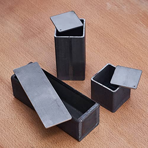 3 Pack Multi-Size Multi-Shaped Can For Canister Damascus Steel Tube Stock Blanks Knife Making Forging,The Perfect Knife Making Steel Accessories for Professional Use and Hobbyist Use