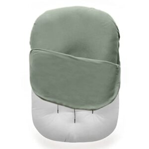 mozah baby lounger pillow cover – machine washable and breathable cotton fitting most infant loungers and baby nest loungers (roman green)