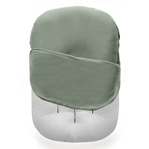 MOZAH Baby Lounger Pillow Cover – Machine Washable and Breathable Cotton Fitting Most Infant Loungers and Baby Nest Loungers (Roman Green)