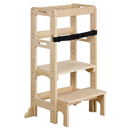 Scolyk Learning Tower for Toddlers 1-3 ：Toddler Tower Kitchen Helper Stool for Toddlers，Toddler Kitchen Stool Helper，Toddler Step Stool Kitchen Helper，Toddler Stool for Kitchen Counter