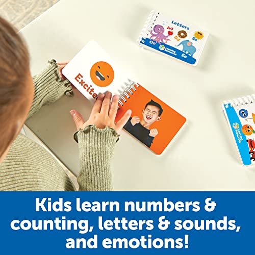 Learning Resources Skill Builders! Preschool Flipbooks -3 Pieces, Ages 3+, Preschool Learning Activities, ABC and Numbers for Toddlers, Activity Book