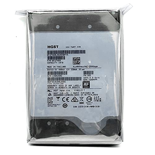 MDD - HGST He10 (HUH721010ALE601) 10TB 7200RPM 128MB Cache SATA 6.0Gb/s 3.5inch Enterprise Hard Drive - 5 Year Warranty (Renewed)