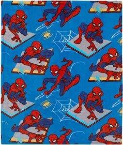 marvel spiderman toddler blanket - 40” x 50” - super soft, plush, warm and comfortable