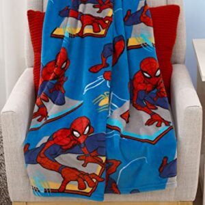 Marvel Spiderman Toddler Blanket - 40” X 50” - Super Soft, Plush, Warm and Comfortable