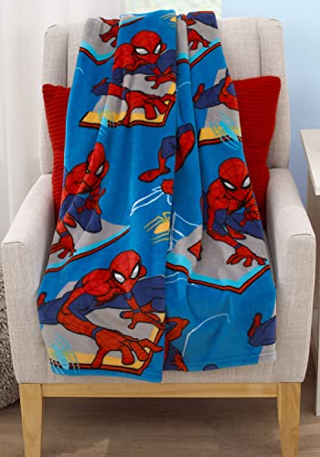 Marvel Spiderman Toddler Blanket - 40” X 50” - Super Soft, Plush, Warm and Comfortable