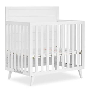 sweetpea baby lexington 4-in-1 convertible mini crib in white, jpma & greenguard gold certified, made with sustainable new zealand pinewood, non-toxic finishes