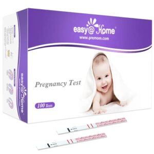easy@home pregnancy test strips kit: 100-pack hcg test strips, early detection home pregnancy test ezw1-s:100