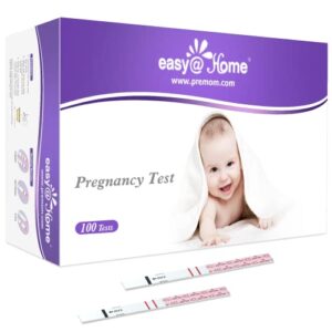 Easy@Home Pregnancy Test Strips Kit: 100-Pack HCG Test Strips, Early Detection Home Pregnancy Test EZW1-S:100