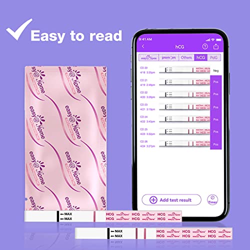 Easy@Home Pregnancy Test Strips Kit: 100-Pack HCG Test Strips, Early Detection Home Pregnancy Test EZW1-S:100