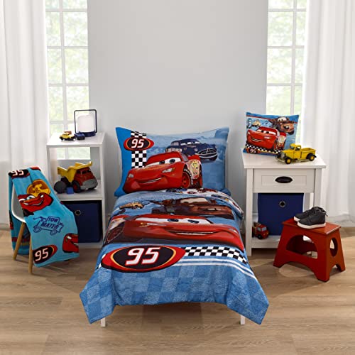 Disney Cars Radiator Springs Blue and Red Lightning McQueen and Tow-Mater Decorative Toddler Pillow