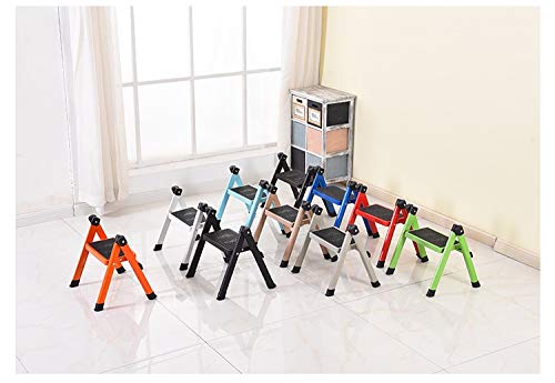 ZXZB Small Step Stool Potty Training, Girls Boys Folding Heavy Duty Mini Ladder for Bathroom/Green