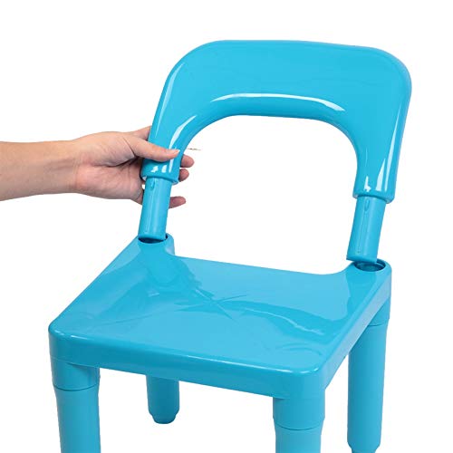 MENGKSet of Plastic Table and Chair for Children, One Desk and Four Chairs (50x50x46cm)