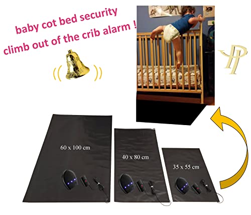 Pandya France Crib Safety Kids Mat Fall Detector Alarm Device Crib Falls (35cm x 55cm)