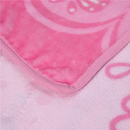 Blanket Cartoon Kitty Printing Throw Blanket Soft Cover Flannel Cozy Plush Fleece Blanket for Boys Girls Kids Toddler Baby (Larqe(55 in x 39 in))…… (Pink)