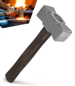 blacksmith 2.2lb handmade square forge hammer for farrier, knife maker, blacksmith forging tool