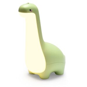 ligitive dinosaur night light for kids, rechargeable dino lamp with cute shape room decor,portable bedside bed lamp for kids room, bedroom, living room, desk decorations,birthday gifts (green)