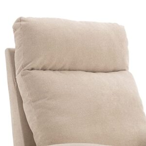 HomSof Rocker Recliner, Polyester Rocking Nursery, Modern Lounge Chair for Living Room, One Size, Beige Swivel Glider