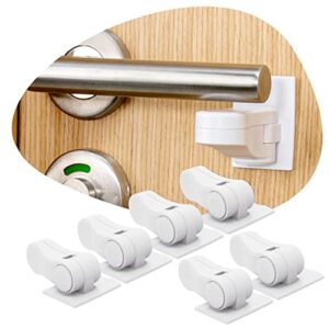 6-pack door lever lock for child safety - baby proofing - child proof handle locks