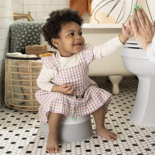 ity by Ingenuity Ready Set Go Potty, Removable Bowl, Non-Skid Bottom, Wide Stable Base, Age 18 Months & Up, White & Grey