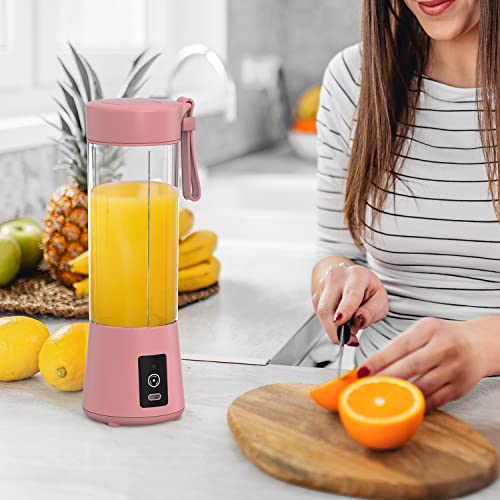 Portable Blender Juicer, 4000mAh Personal High Speed Smoothie Blender USB Rechargeable Fruit Mixing Machine for Protein Shakes and Smoothies, Baby Food