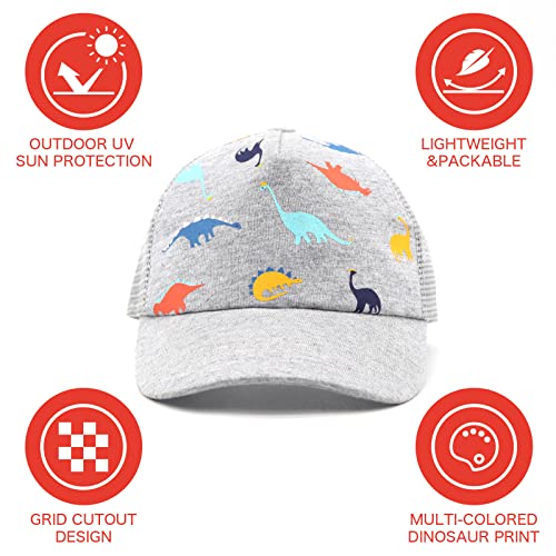 Toddler Baseball hat Baby Cap Sun hat Printed Dinosaur Motif Kids Boys Girls Age 2t-4t 4-8