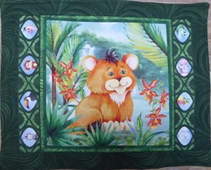 baby lion placemat 1 cute jungle friends cotton handmade quilted