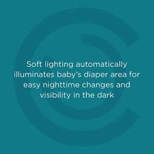 Contours Glow Motion Sensing Light-Up Changing Pad for Dresser or Changing Table, Motion Activated Soft Glow Lights, Three Brightness Settings, Easy to Clean, Comfortable and Waterproof