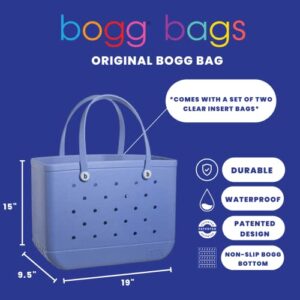 BOGG BAG Original X Large Waterproof Washable Tip Proof Durable Open Tote Bag for the Beach Boat Pool Sports 19x15x9.5 - Lightweight Cute Tote Bag - Durable Rubber Bags For Women - Patented Design
