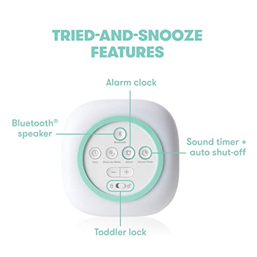 Frida Baby 3-in-1 Sound Machine + When-to-Wake Clock + Nightlight | White Noise Soother, Sleep Trainer, Alarm Clock, Nursery + Toddler + Kids Bedroom (Bluetooth)