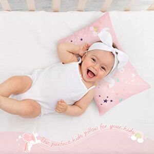 UOMNY Toddler Pillowcases for 13X18 12x16 14x19 Pillow Unicorn Toddler Pillow Case for Girls 2 Pack Kids Pillowcase for Sleepy Pillows Travel Pillowcases Pink/White