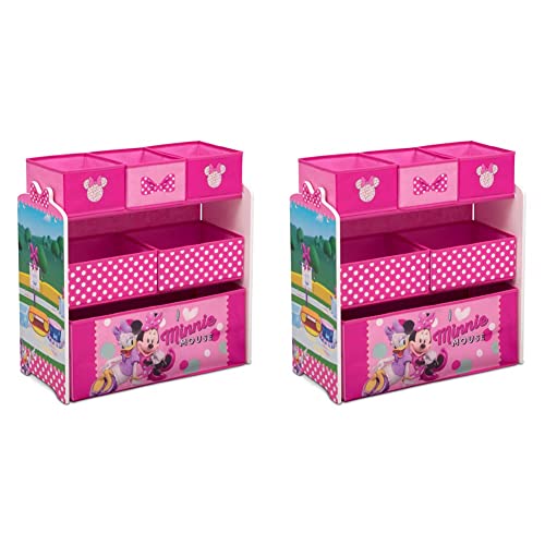 Delta Children Disney Minnie Mouse 6 Bin Design and Store Toy Organizer (Pack of 2)