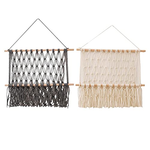 Nursery Toy Macrame Shelves Organizers - Hanging Stuffed Animal Storage - Corner Net For Stuffed Animals for Wall - Plush Doll Display and Toy Organizer - Boho Nursery Decor and Playroom Storage