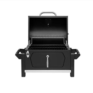 Royal Gourmet CD1519 Portable Charcoal Grill with Side Handles and Bottle Opener, Ideal for Outdoor BBQ, Picnic, Tailgate and Campsite, Black