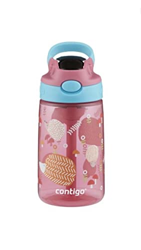 Contigo Kids Water Bottle with Redesigned AUTOSPOUT Straw, 14 oz., pink hedge hog