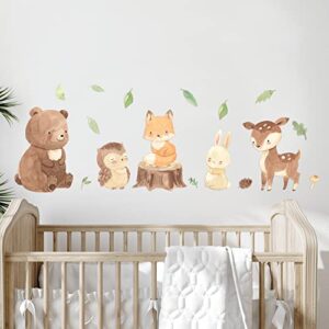 home & hive woodland animals wall decals | animal wall decals | nursery wall decal | woodland wall decor | nursery decor | woodland wall decal | woodland nursery decor