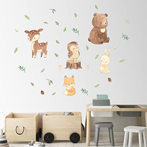 Home & Hive Woodland Animals Wall Decals | Animal Wall Decals | Nursery Wall Decal | Woodland Wall Decor | Nursery Decor | Woodland Wall Decal | Woodland Nursery Decor