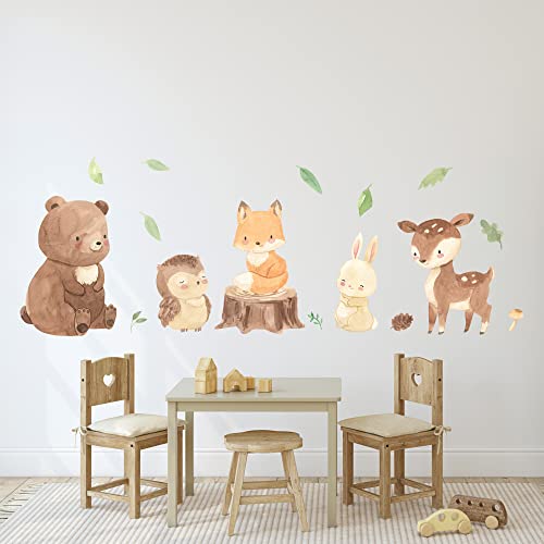 Home & Hive Woodland Animals Wall Decals | Animal Wall Decals | Nursery Wall Decal | Woodland Wall Decor | Nursery Decor | Woodland Wall Decal | Woodland Nursery Decor