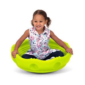 Simplay3 Two Sided Rock Around Wobble Disk and Climbing Dome for Toddlers and Kids - Rocking and Climbing - Indoor/Outdoor - Green, Made in USA