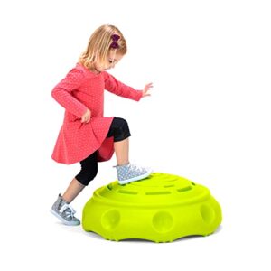 Simplay3 Two Sided Rock Around Wobble Disk and Climbing Dome for Toddlers and Kids - Rocking and Climbing - Indoor/Outdoor - Green, Made in USA